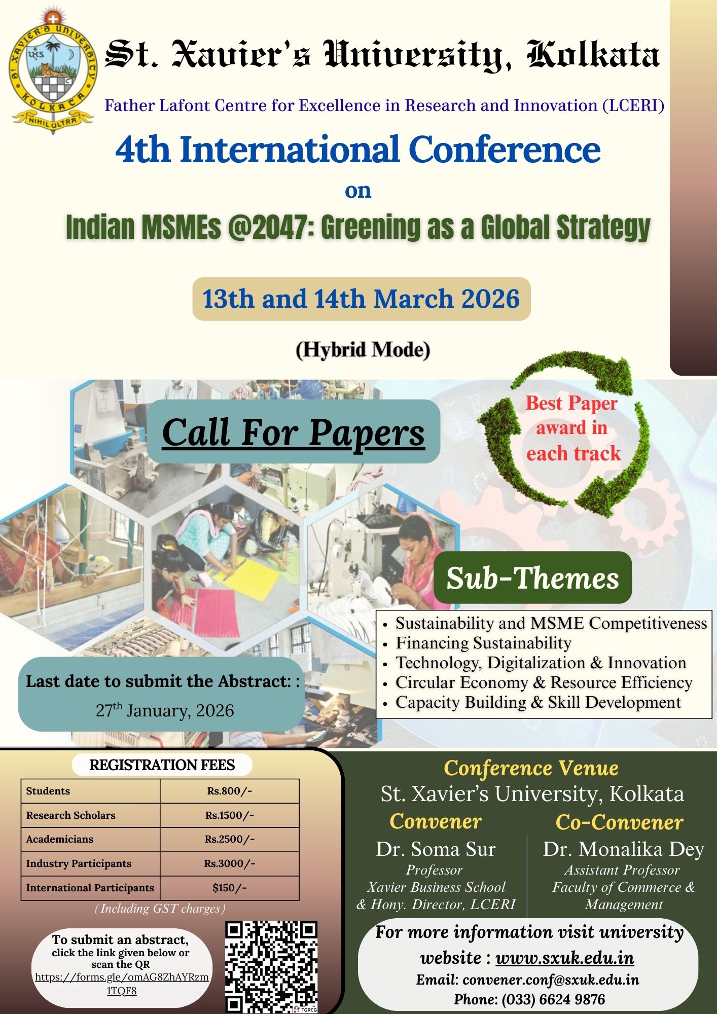 4th International Conference on "Indian MSMEs @2047: Greening as a Global Strategy"