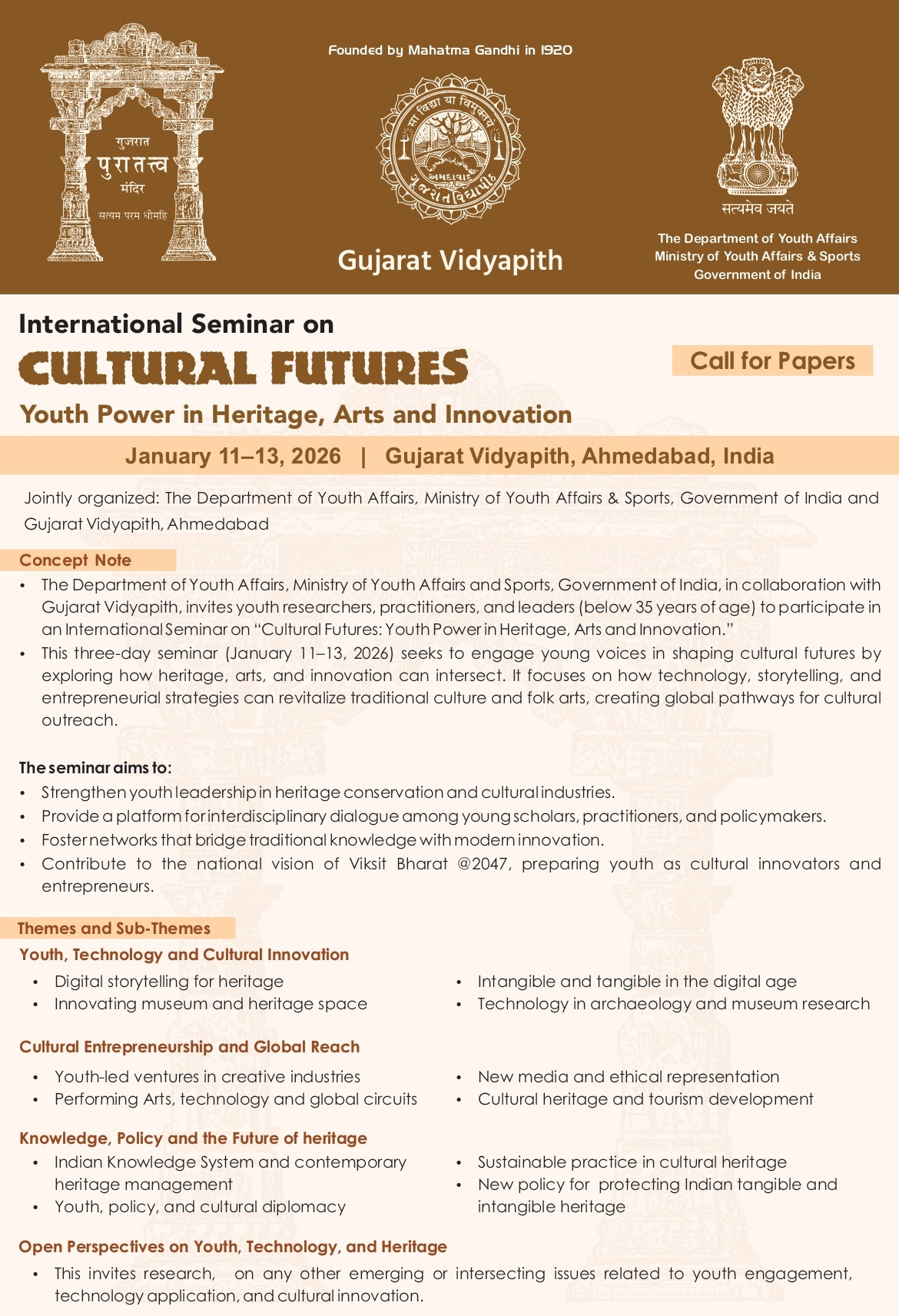 International Seminar on Cultural Futures: Youth Power in Heritage, Arts and Innovation