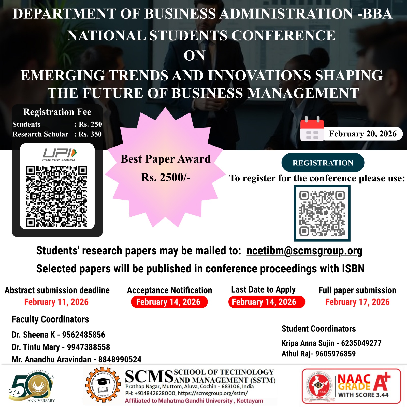 National Students Conference on Emerging Trends and Innovations shaping the Future of Business Management