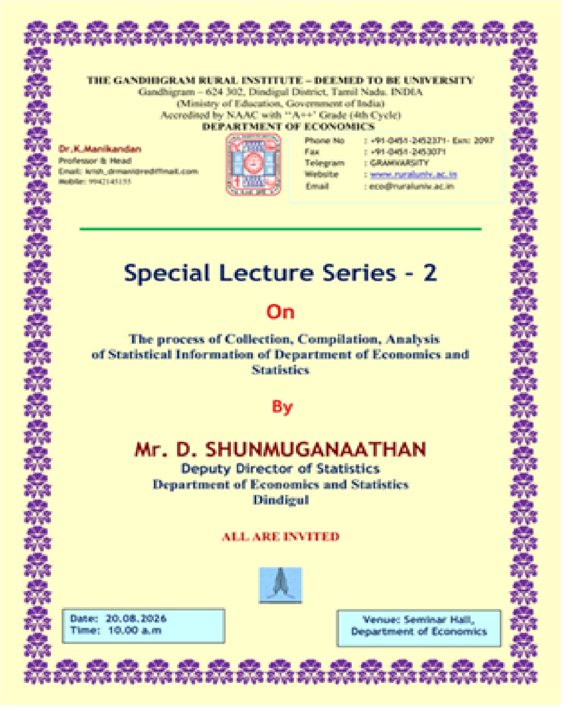 The process of Collection, Compilation, Analysis of Statistical Information of Department of Economics and Statistics