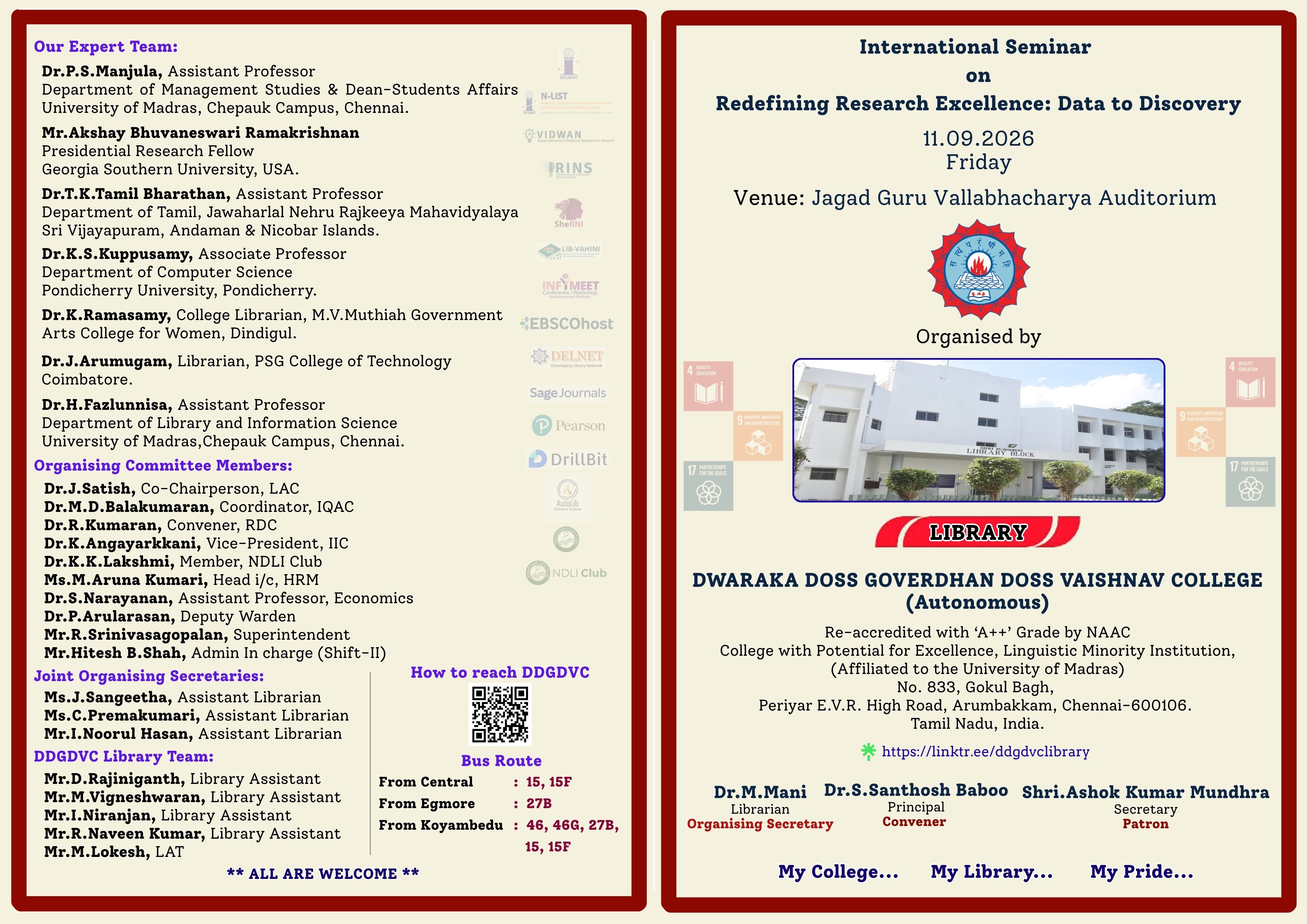 International Seminar on Redefining Research Excellence: Data to Discovery