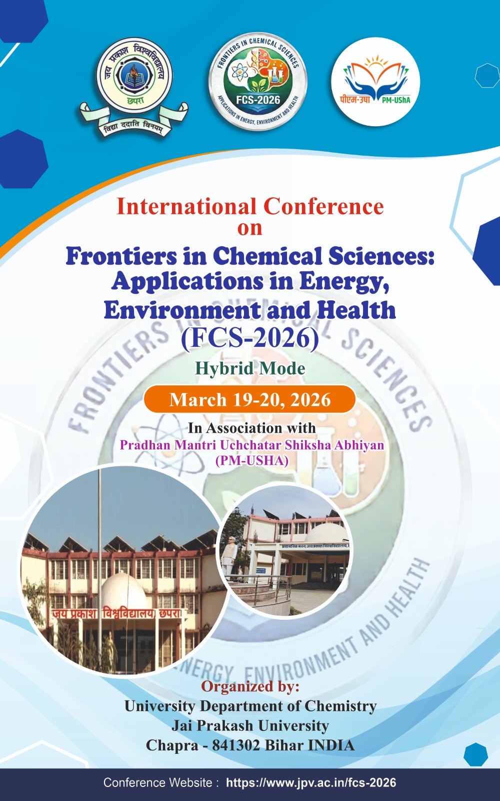 International Conference on “Frontiers in Chemical Sciences: Applications in Energy, Environment and Health (FCS-2026)” HYBRID MODE