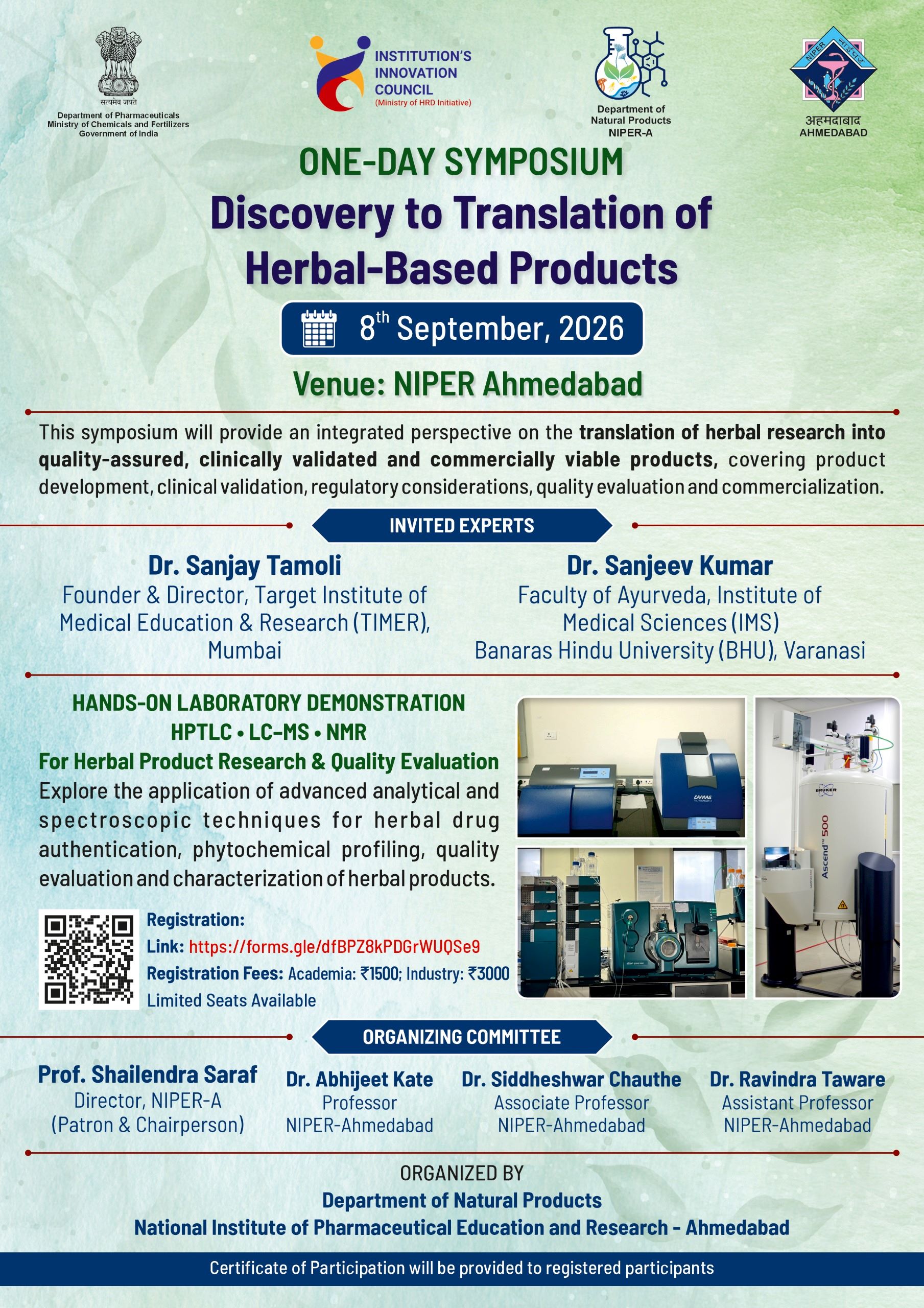 One-day symposium on “Discovery to Translation of Herbal-Based Products”